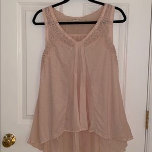 Anthropologie Meadow Rue Pink Sleeveless Blouse